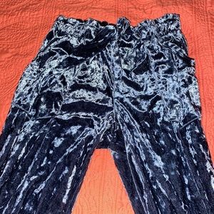 Velvet blue joggers